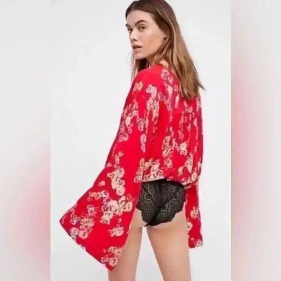 Free People Forties Feel Bell Sleeve Bodysuit Size Small - Picture 12 of 12